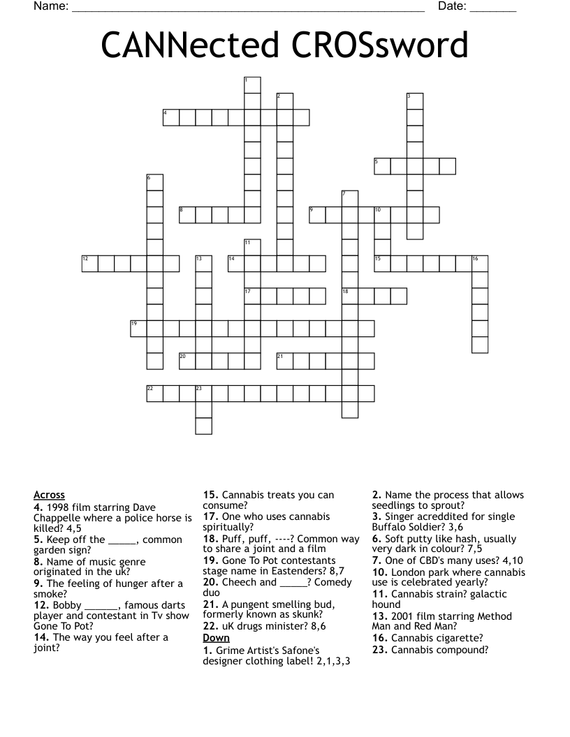 CANNected CROSsword