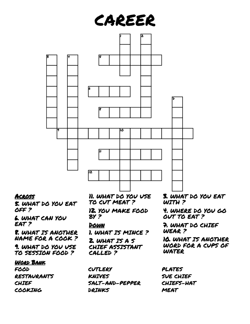 CAREER Crossword