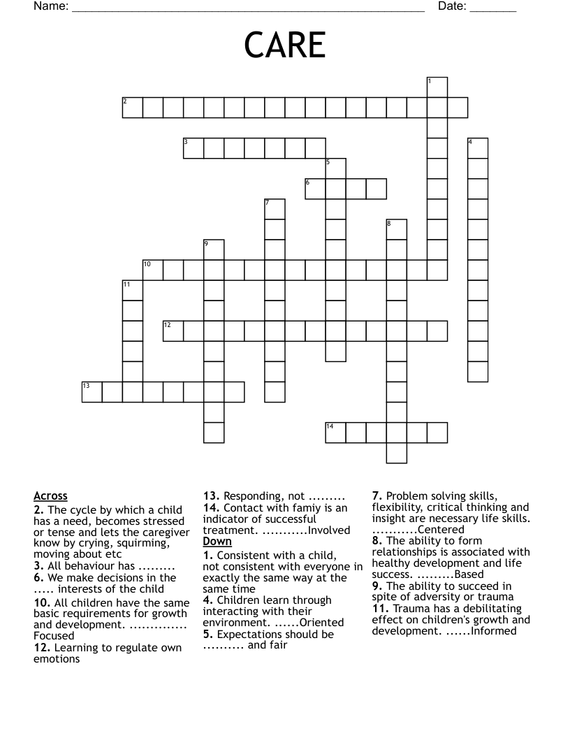 CARE Crossword