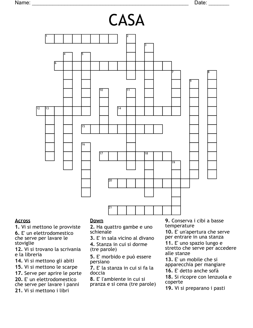 CASA Crossword