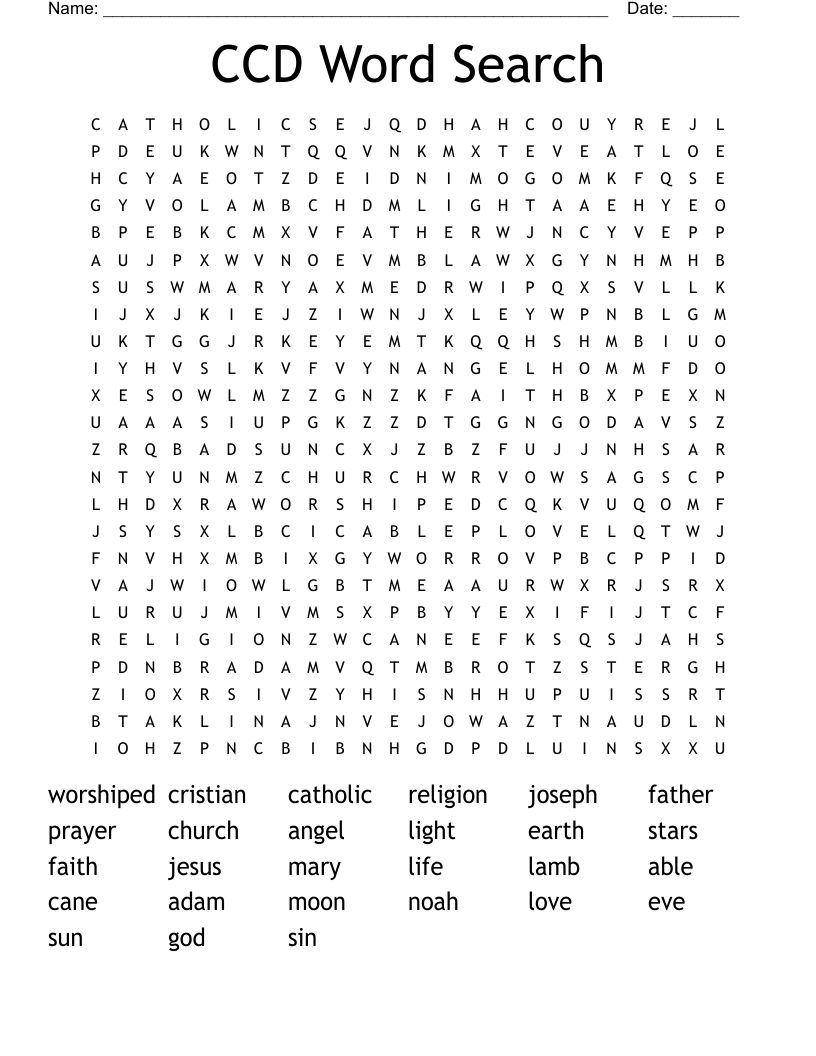 CCD Word Search