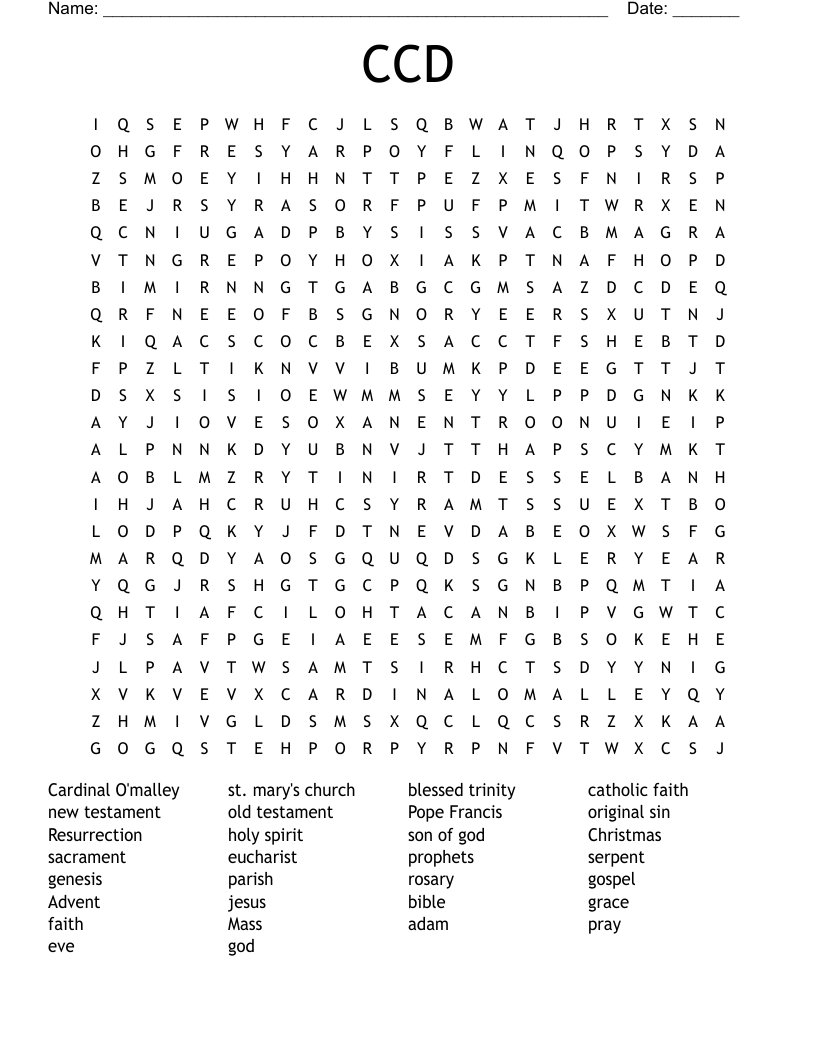CCD  Word Search