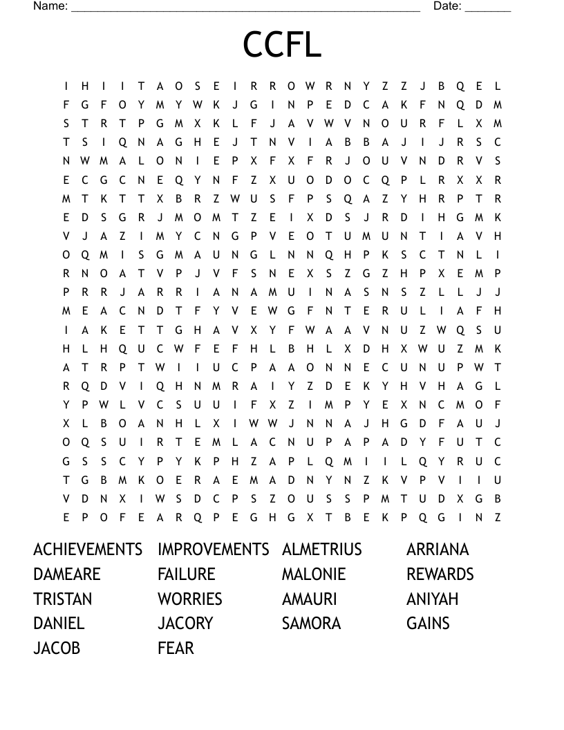 CCFL Word Search