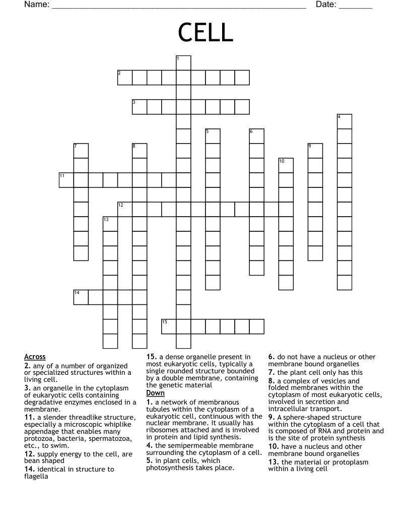 CELL Crossword