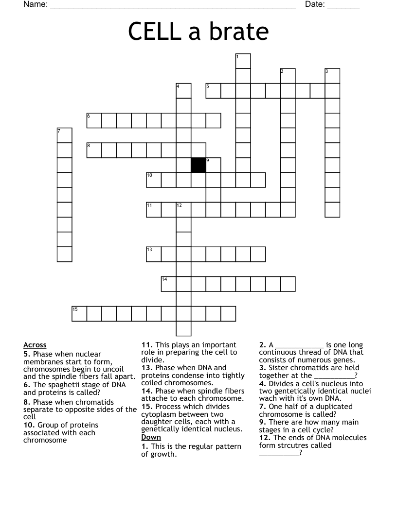 CELL a brate Crossword