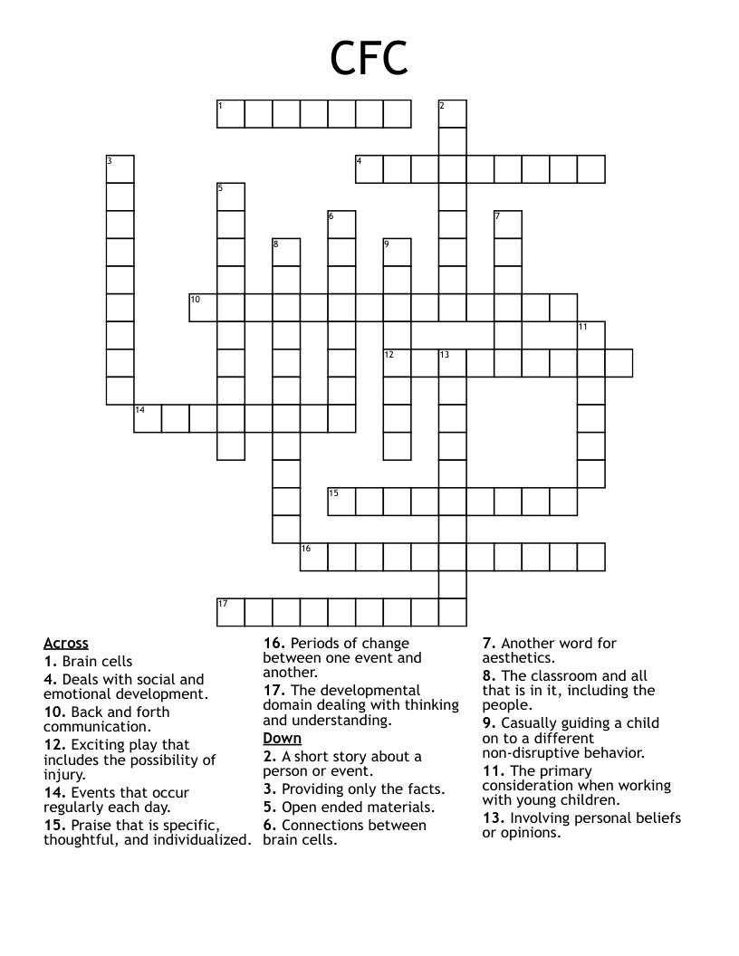 CFC Crossword