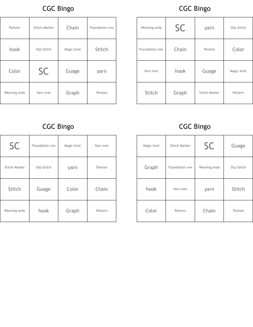 CGC Bingo