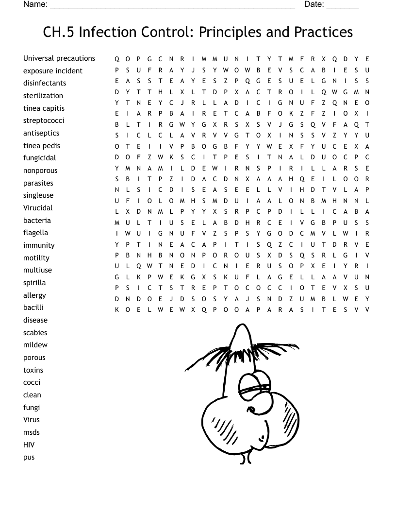 CH.5 Infection Control: Principles and Practices  Word Search