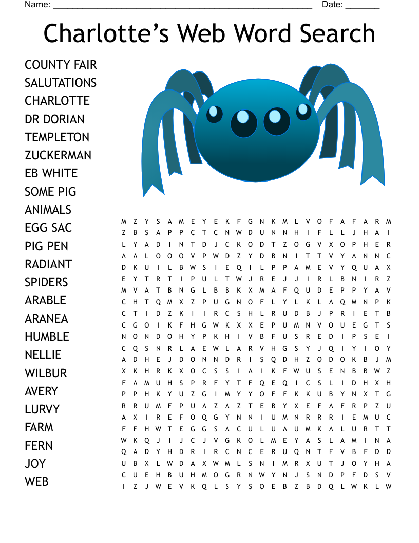 Charlotte’s Web Word Search