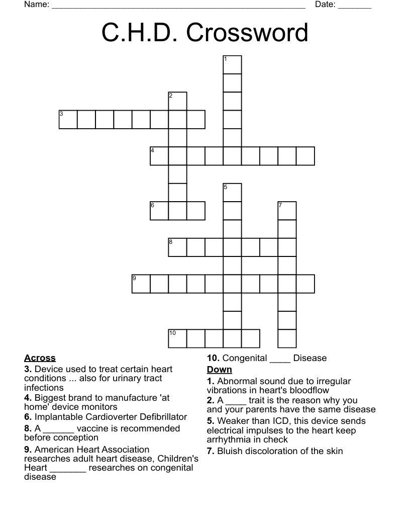 C.H.D. Crossword