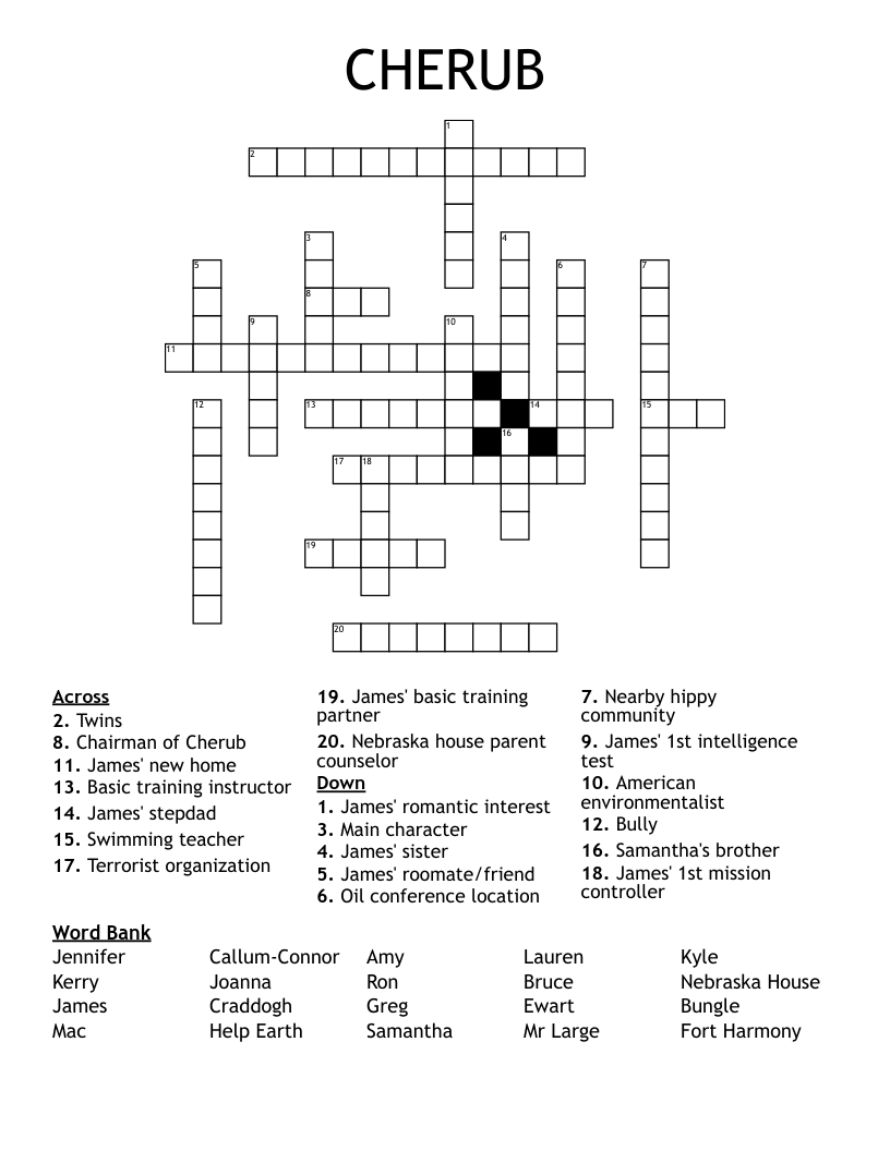 CHERUB Crossword