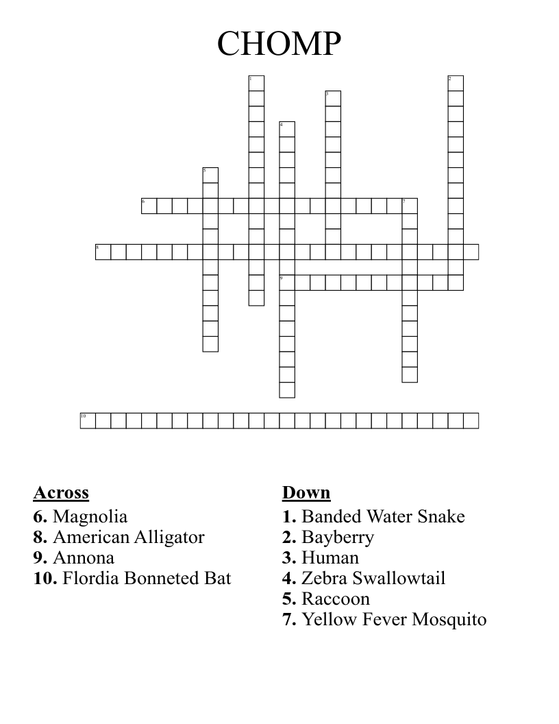 CHOMP Crossword