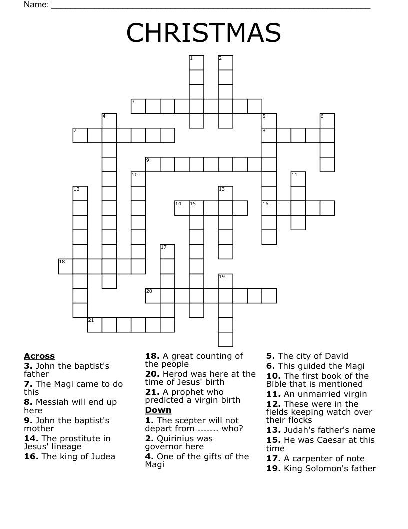 CHRISTMAS Crossword