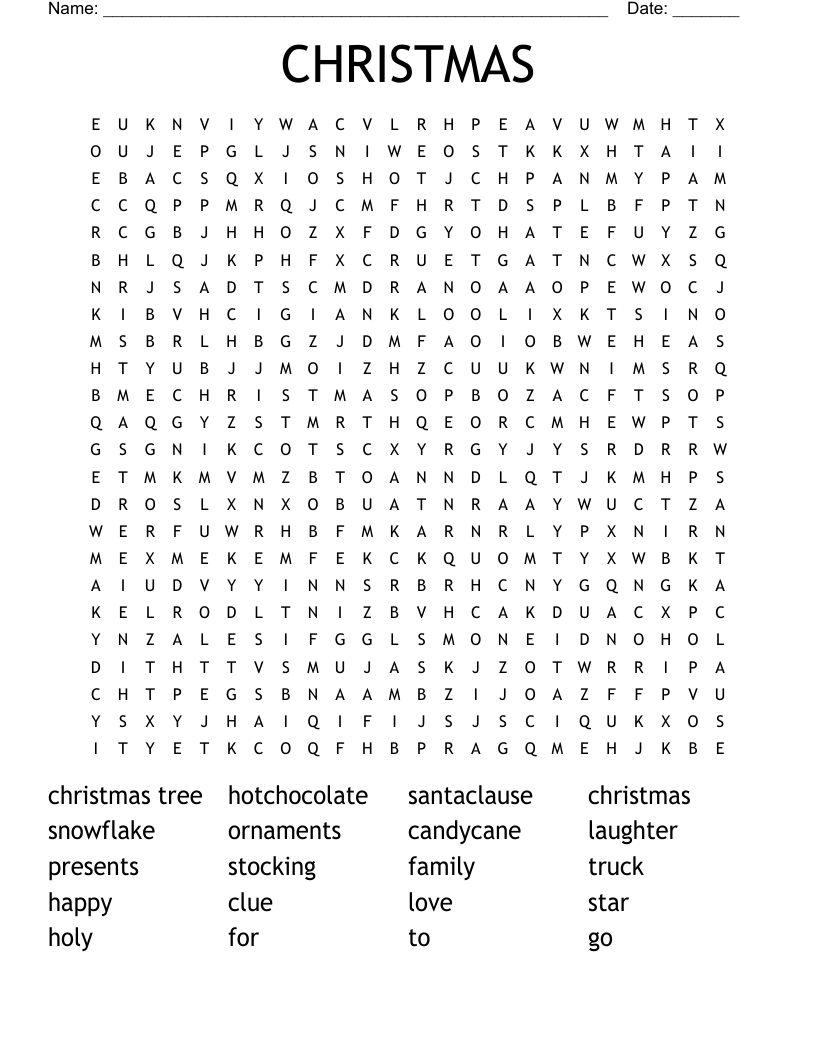 CHRISTMAS Word Search