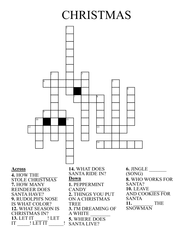 CHRISTMAS Crossword