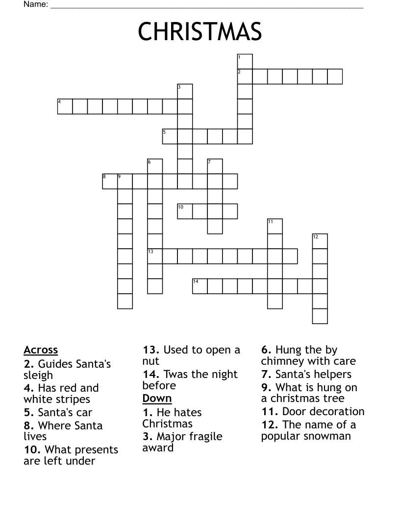 CHRISTMAS Crossword