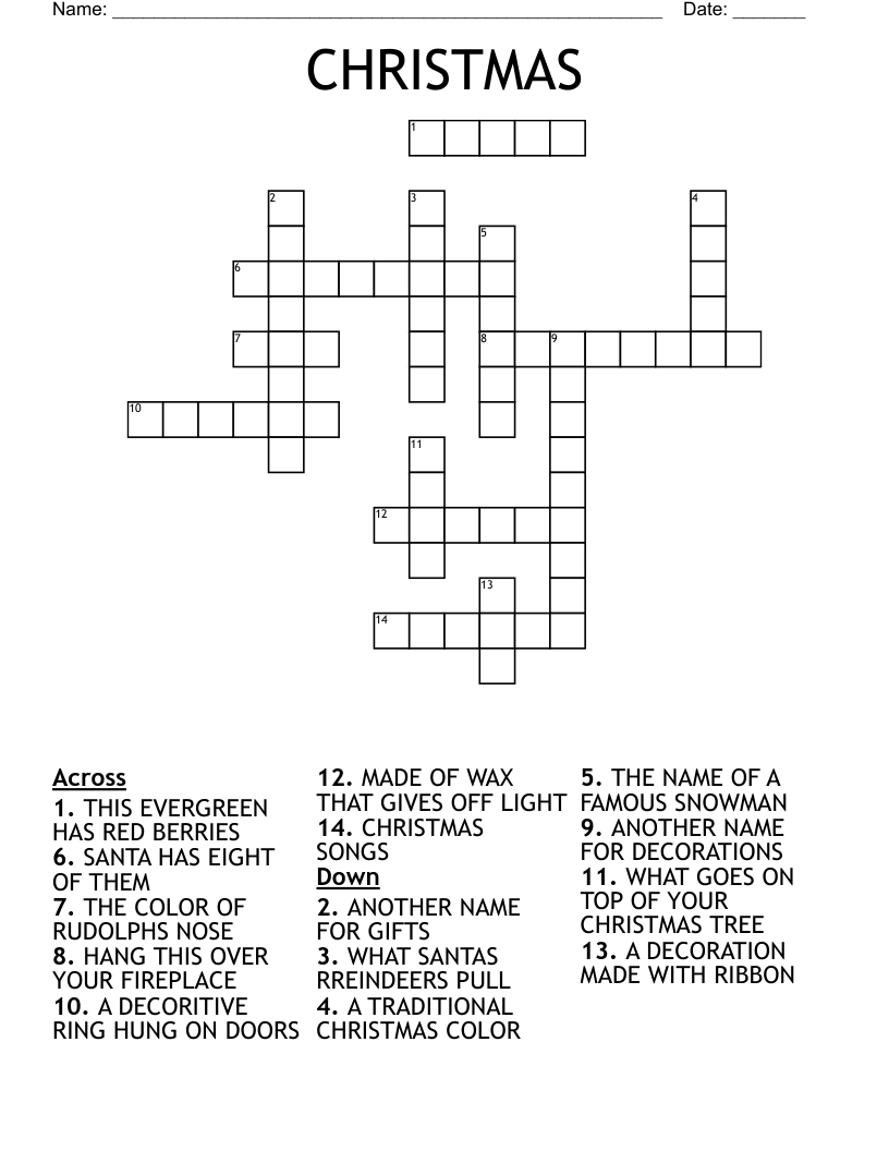 CHRISTMAS Crossword
