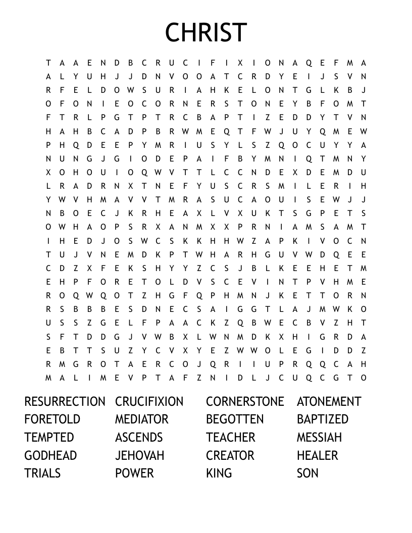CHRIST Word Search
