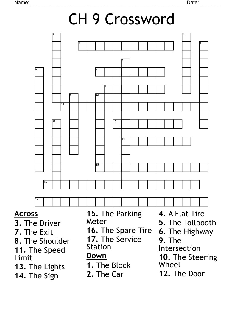 CH 9 Crossword