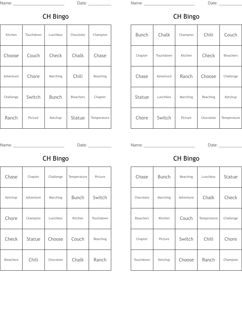 CH Bingo