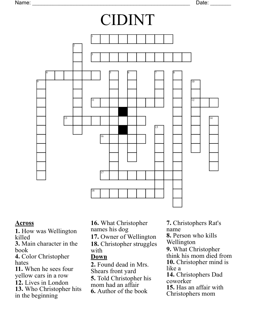 CIDINT Crossword