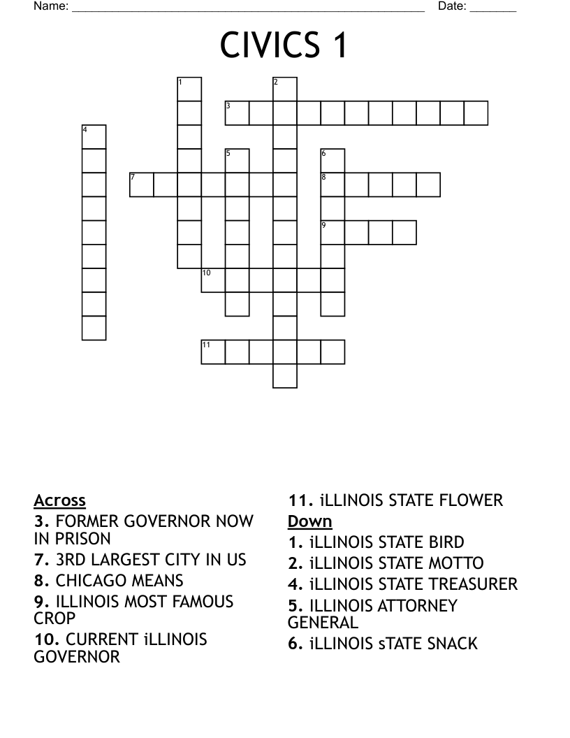 CIVICS 1  Crossword