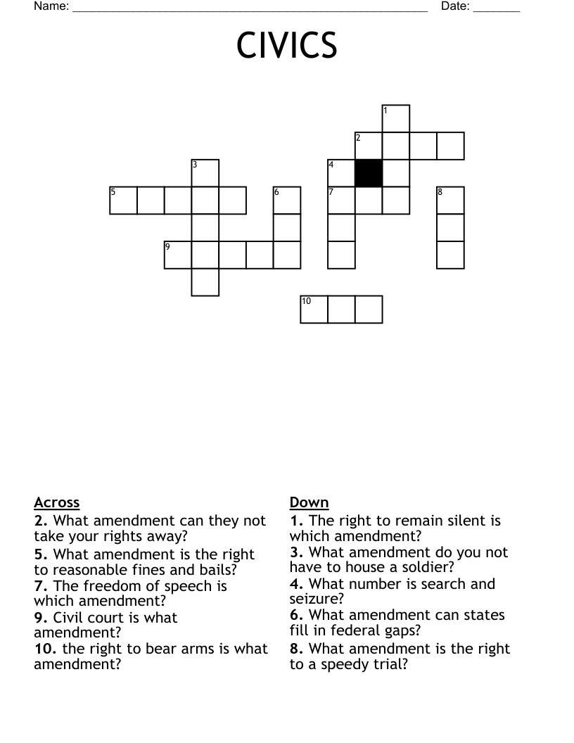 CIVICS Crossword
