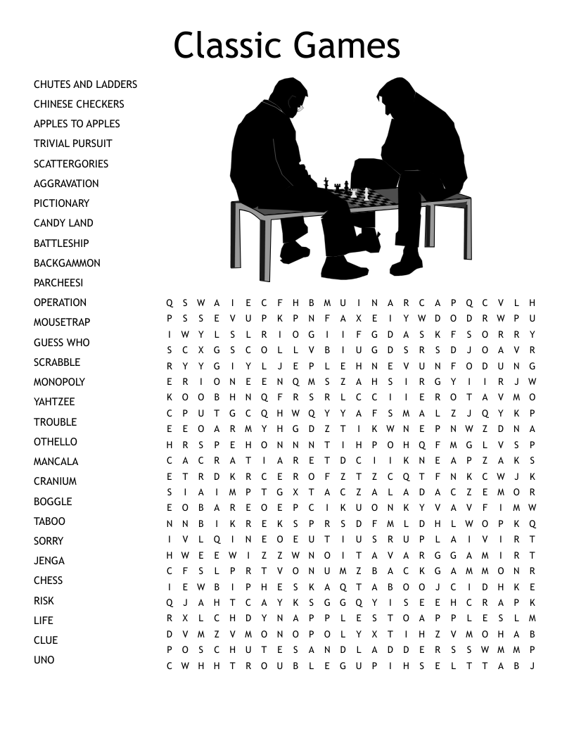 Classic Games Word Search