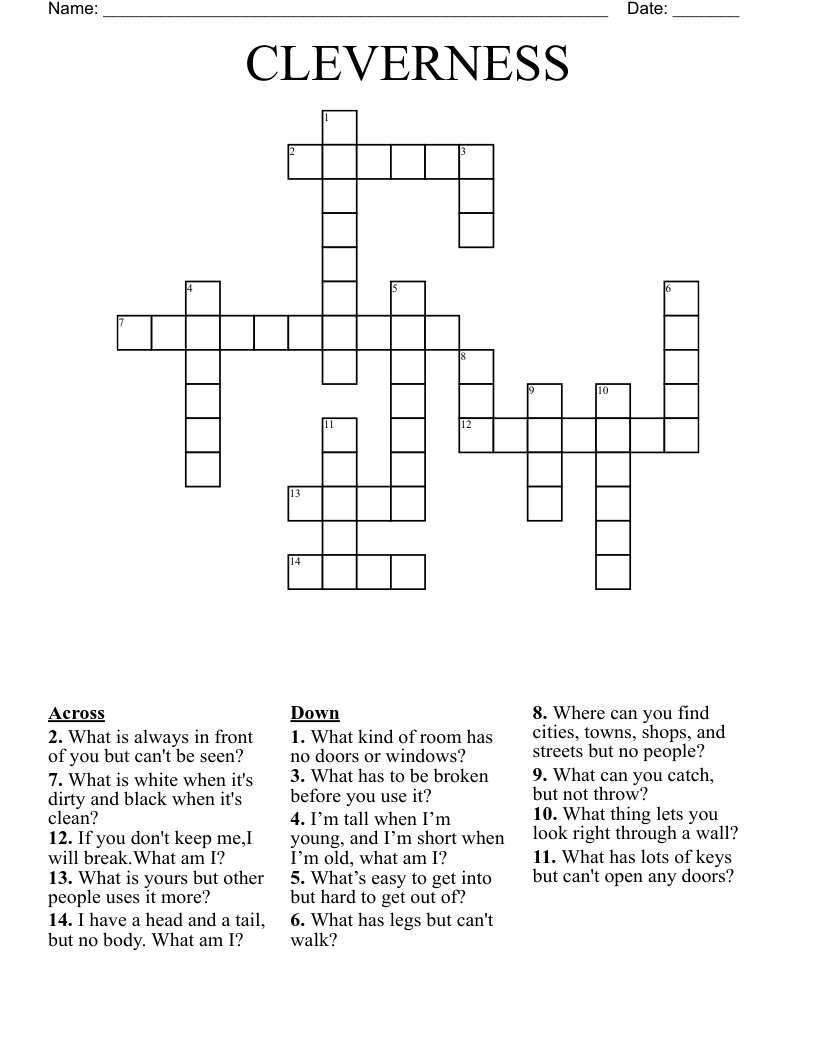 CLEVERNESS Crossword