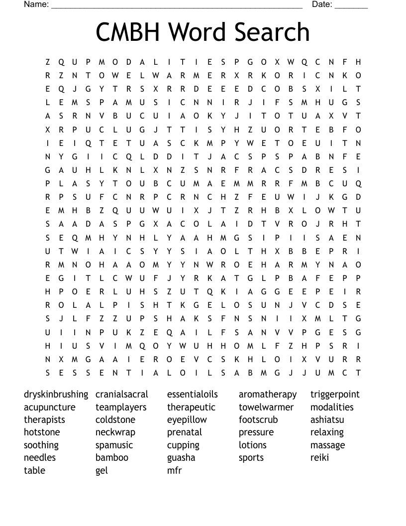 CMBH Word Search