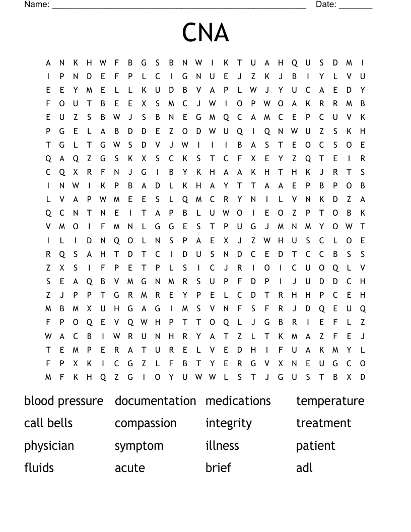 CNA Word Search