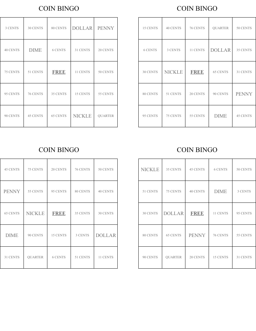 COIN BINGO