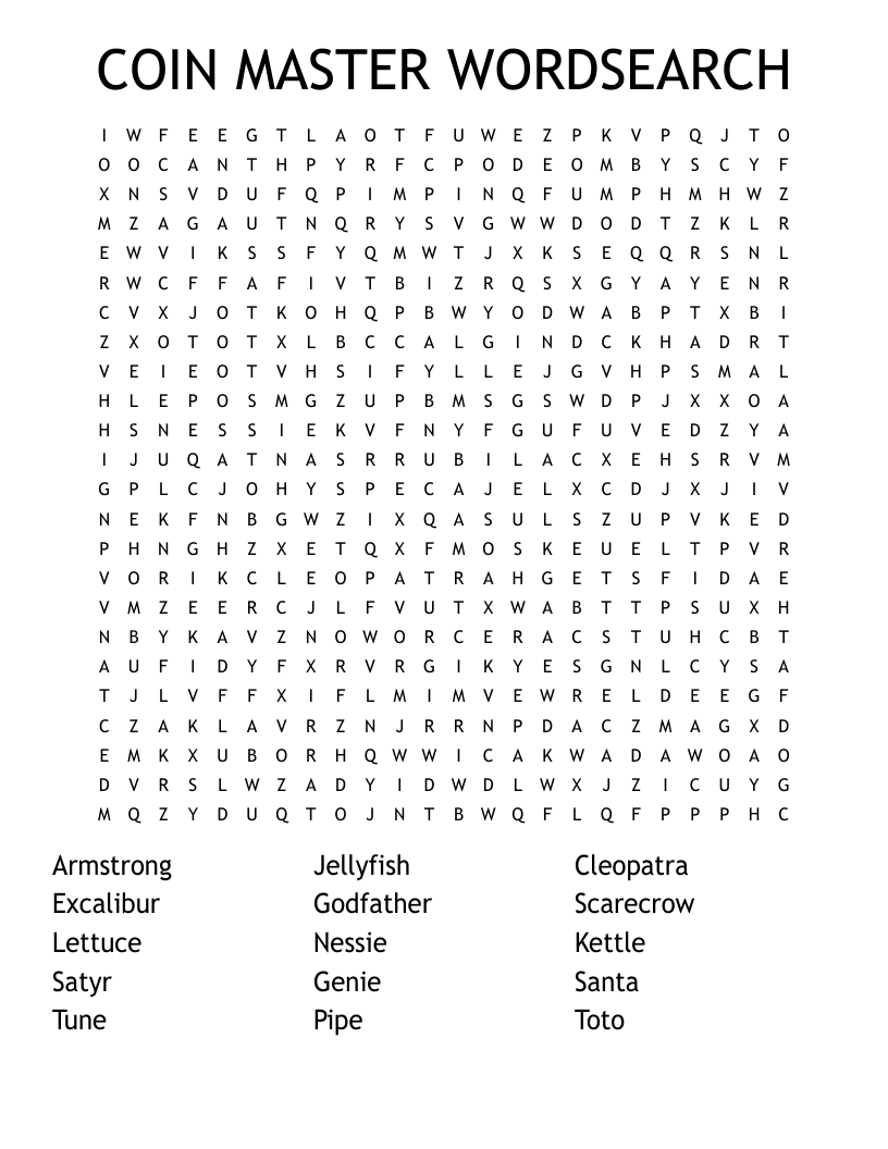 COIN MASTER WORDSEARCH