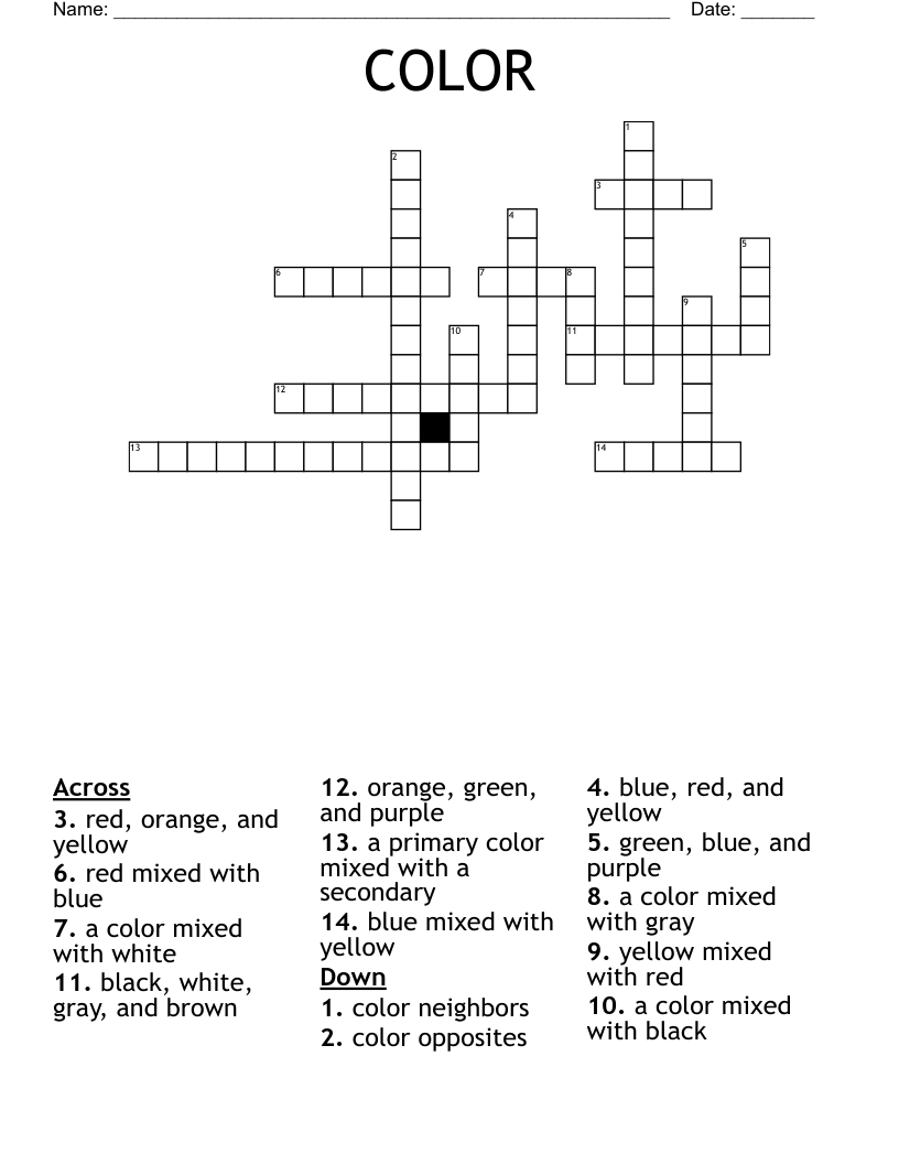 COLOR Crossword