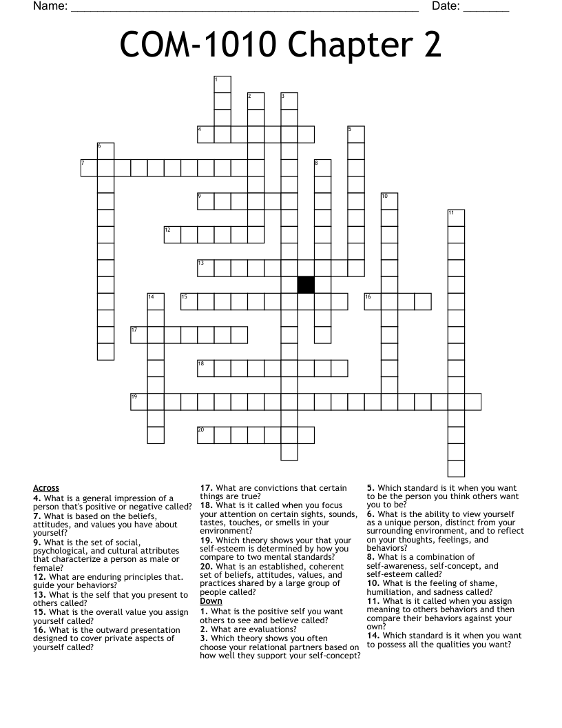 COM-1010 Chapter 2 Crossword