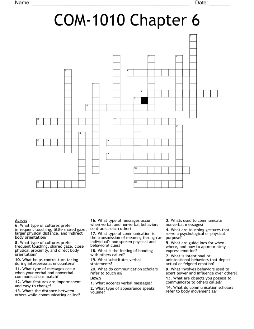 COM-1010 Chapter 6 Crossword