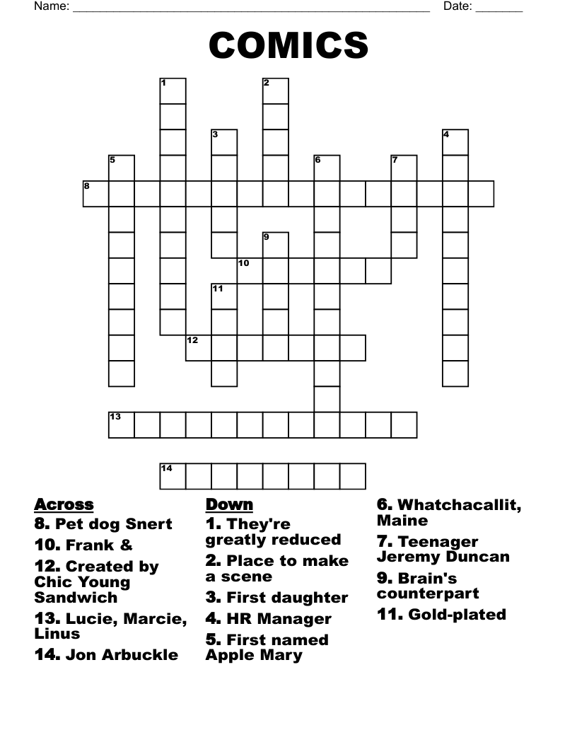 COMICS Crossword