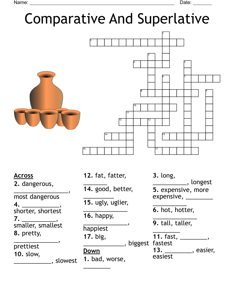 Comparative And Superlative Crossword