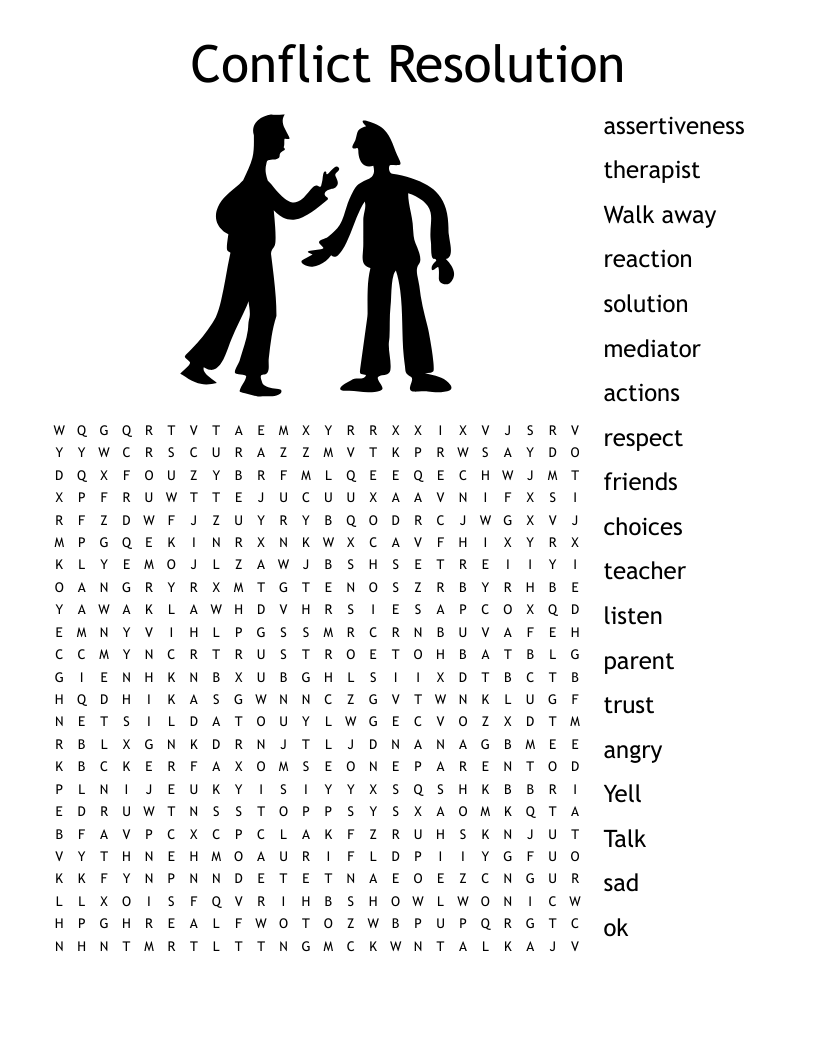 Conflict Resolution Word Search
