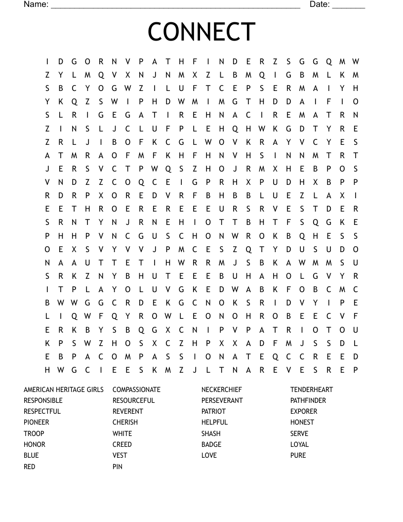CONNECT Word Search