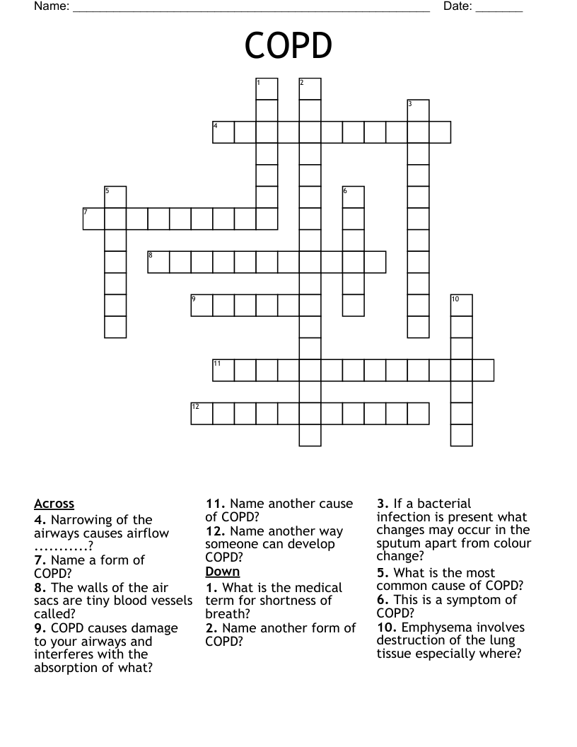 COPD Crossword