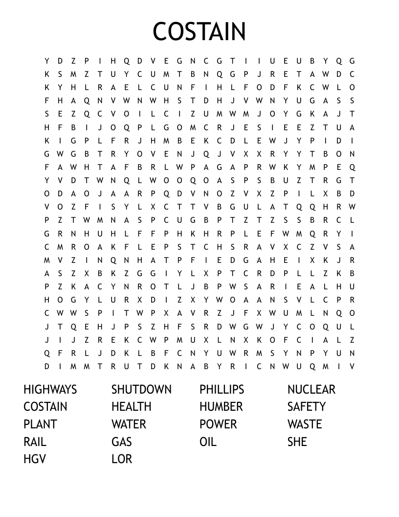 COSTAIN  Word Search