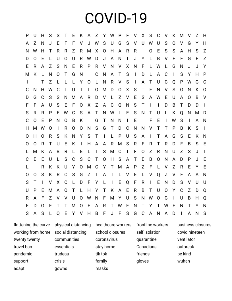 COVID-19 Word Search