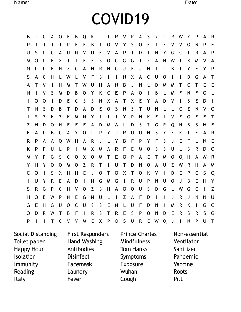 COVID19 Word Search