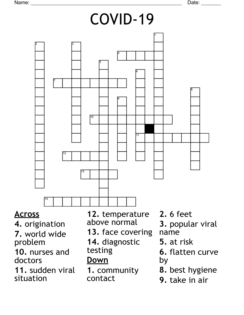 COVID-19 Crossword