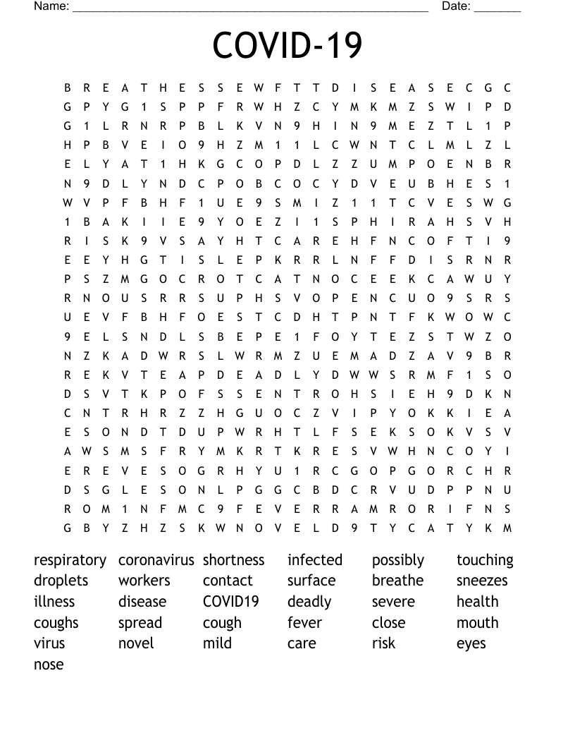 COVID-19 Word Search