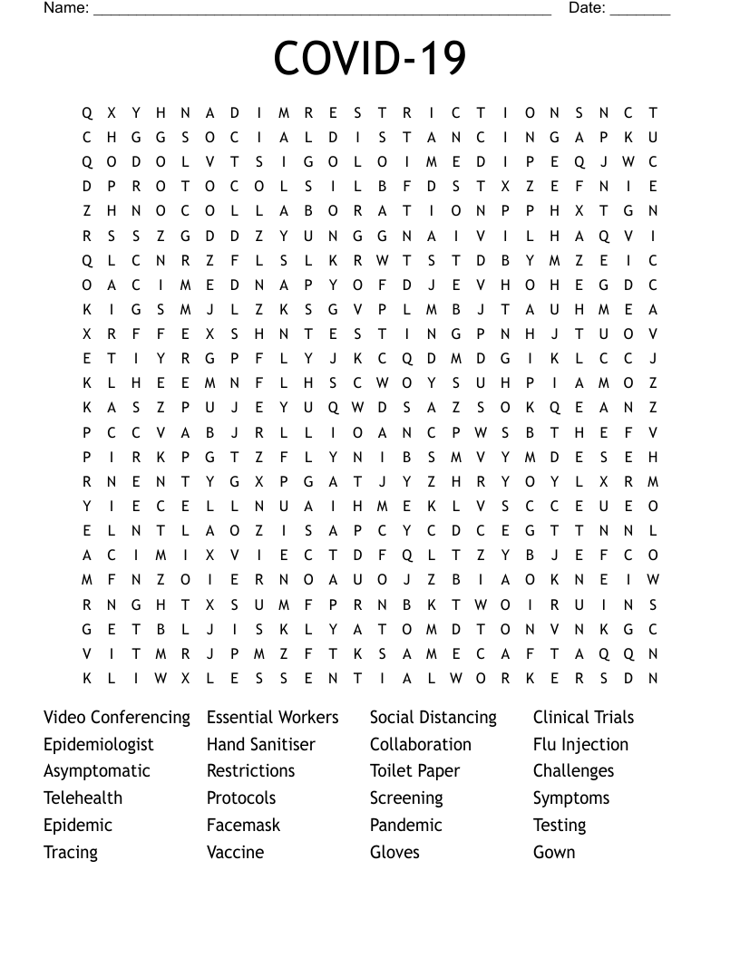 COVID-19 Word Search