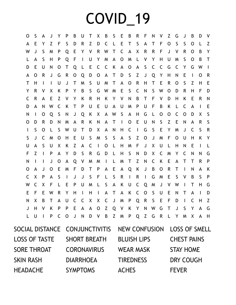 COVID_19 Word Search