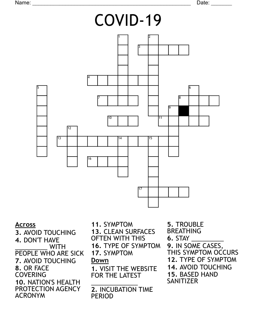 COVID-19 Crossword