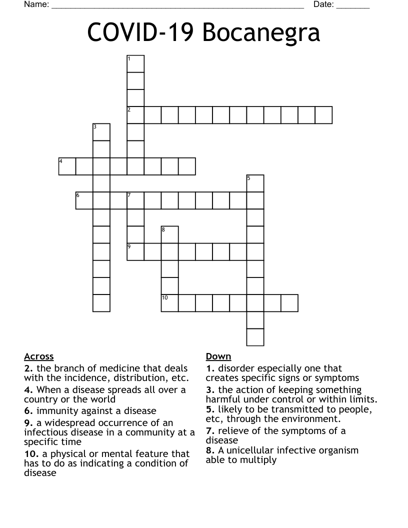 COVID-19 Bocanegra Crossword